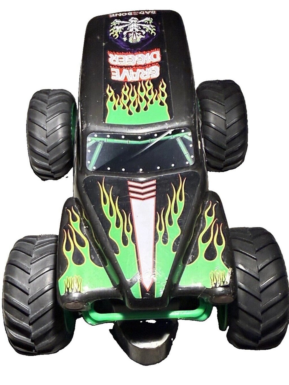 Monster Jam Grave Digger Spin Master RC Monster Truck Green Chassis No Remote